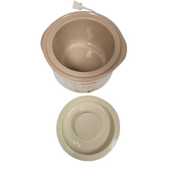 Vintage Rival Crock-Pot 1.5 Qt Stoneware Slow Cooker Retro Floral Design - Picture 3 of 10